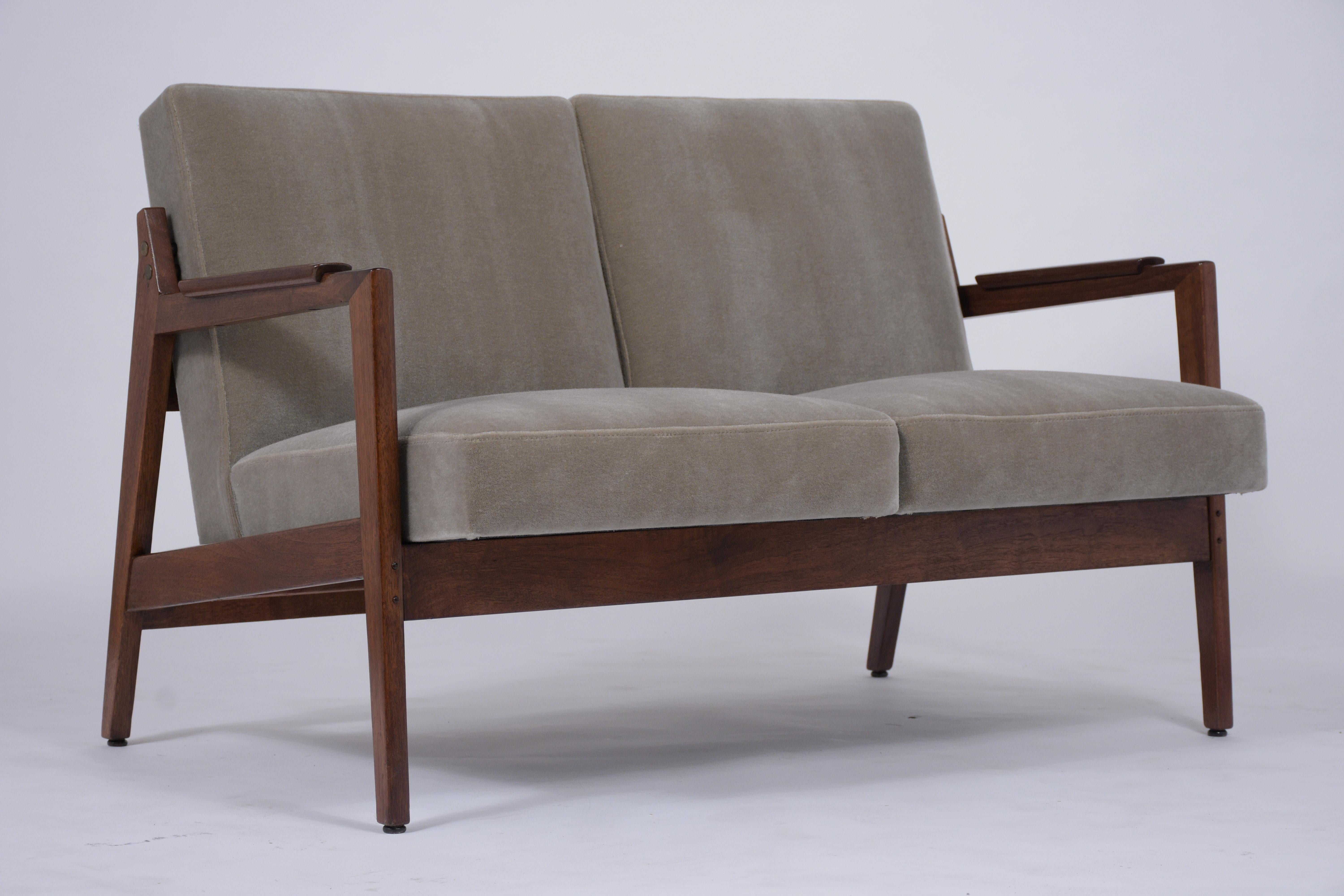Lacquered 1960's Mid-Century Modern Loveseat
