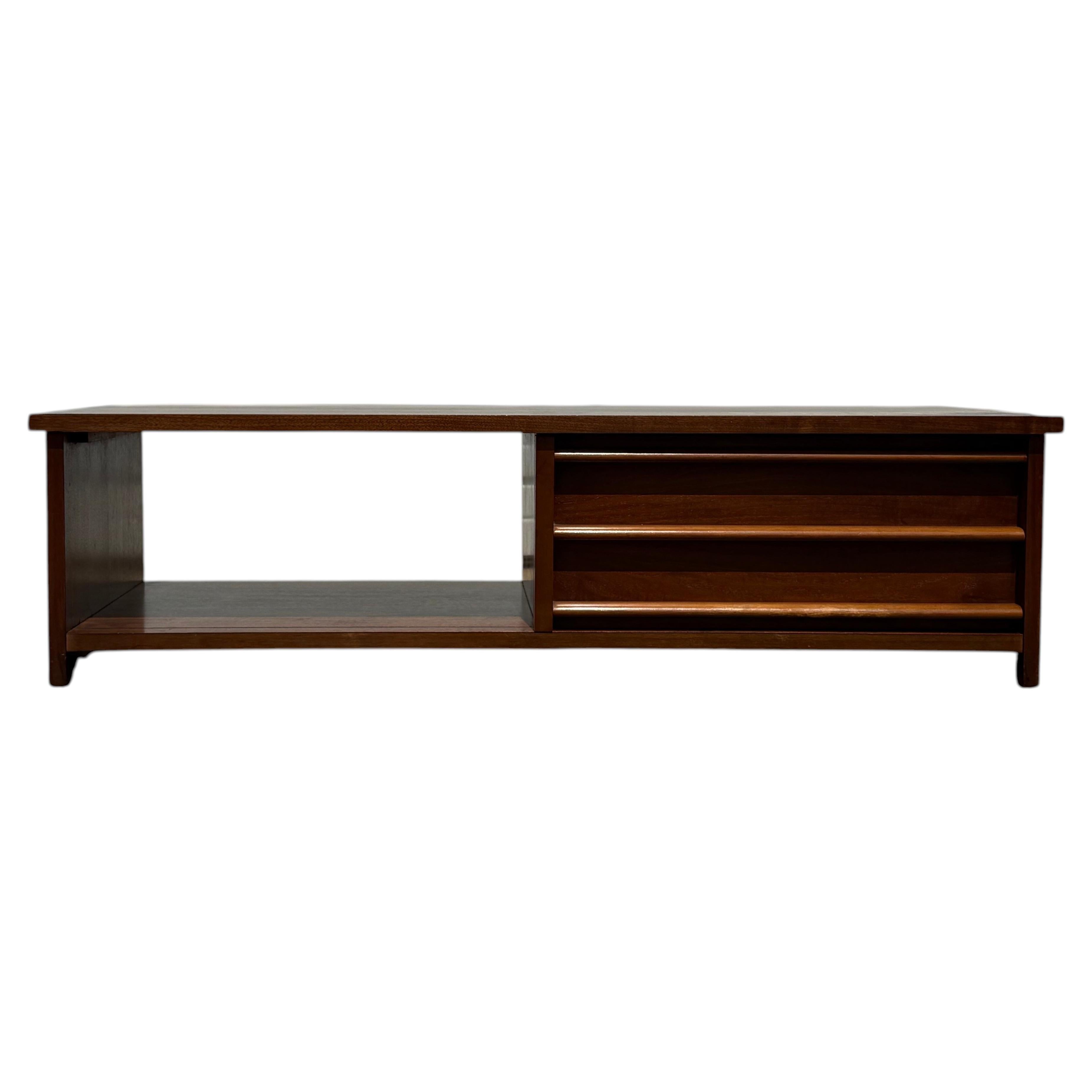 Mid-Century Modern Walnut Lane "Rythym" Low Coffee/Console table For Sale
