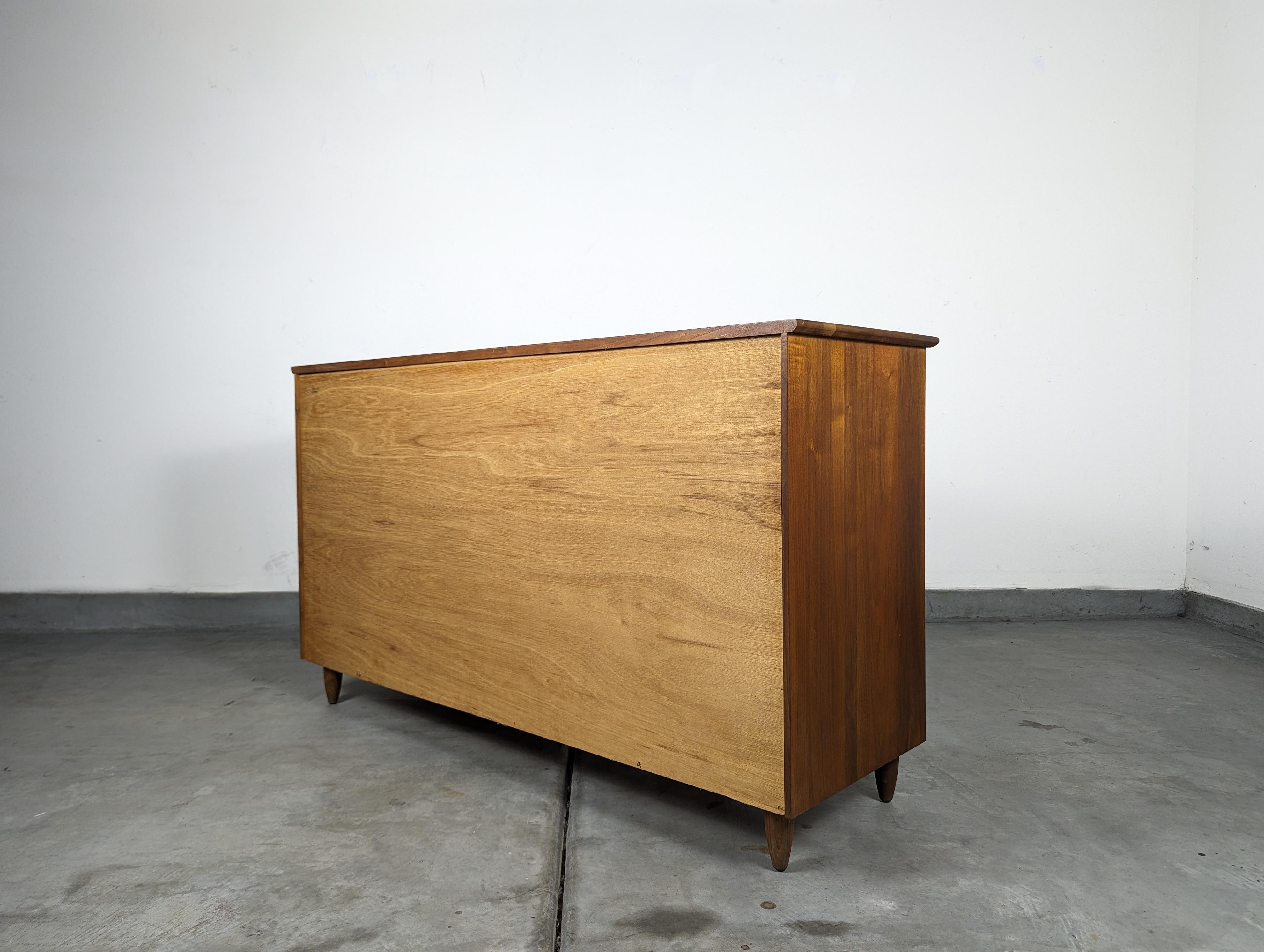 Mid Century Modern Walnut Lowboy Dresser by ACE-HI, c1960s 6