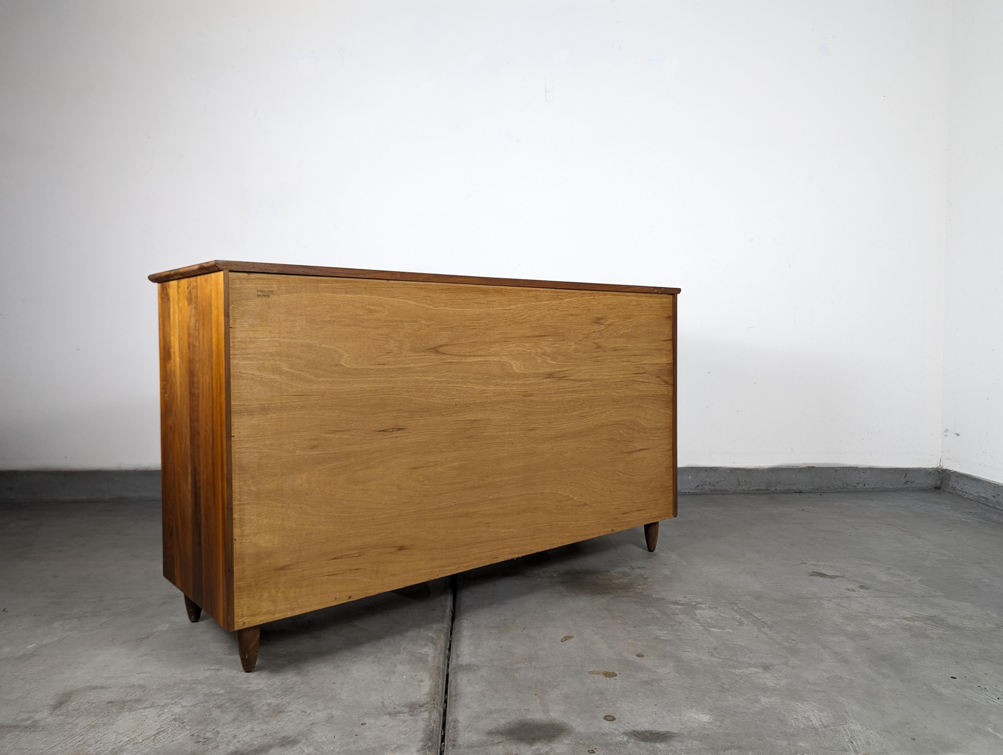 Mid Century Modern Walnut Lowboy Dresser by ACE-HI, c1960s 7