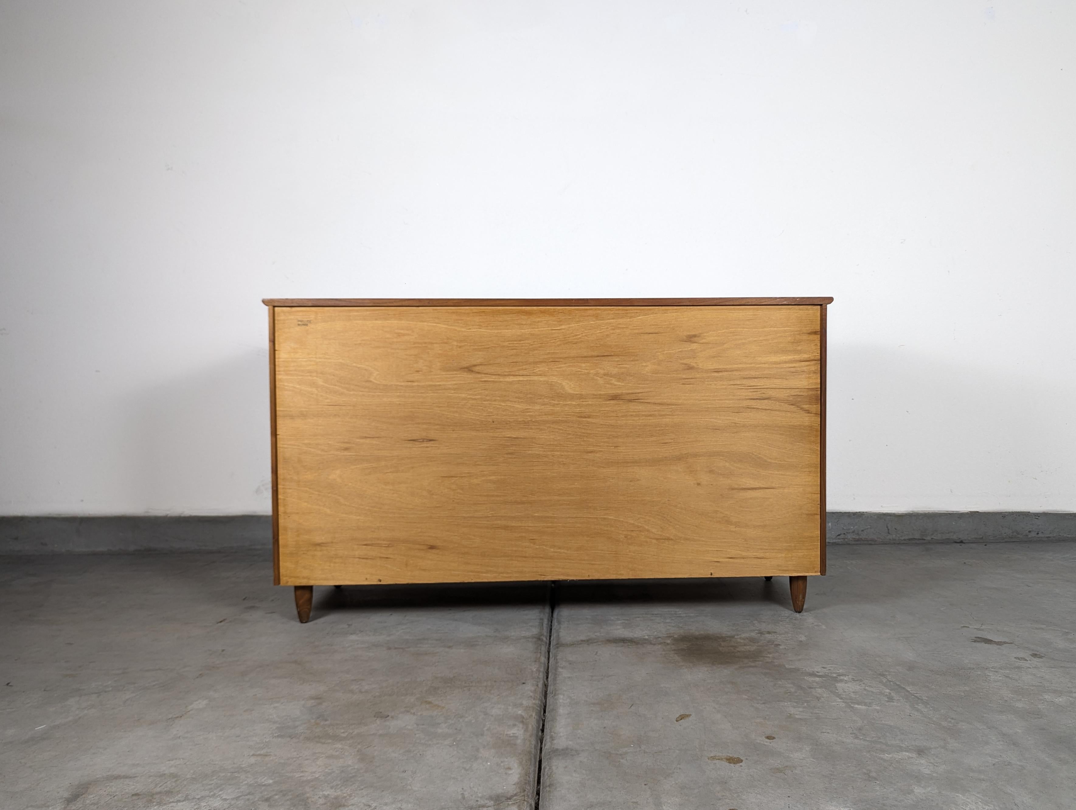 Mid Century Modern Walnut Lowboy Dresser by ACE-HI, c1960s 8