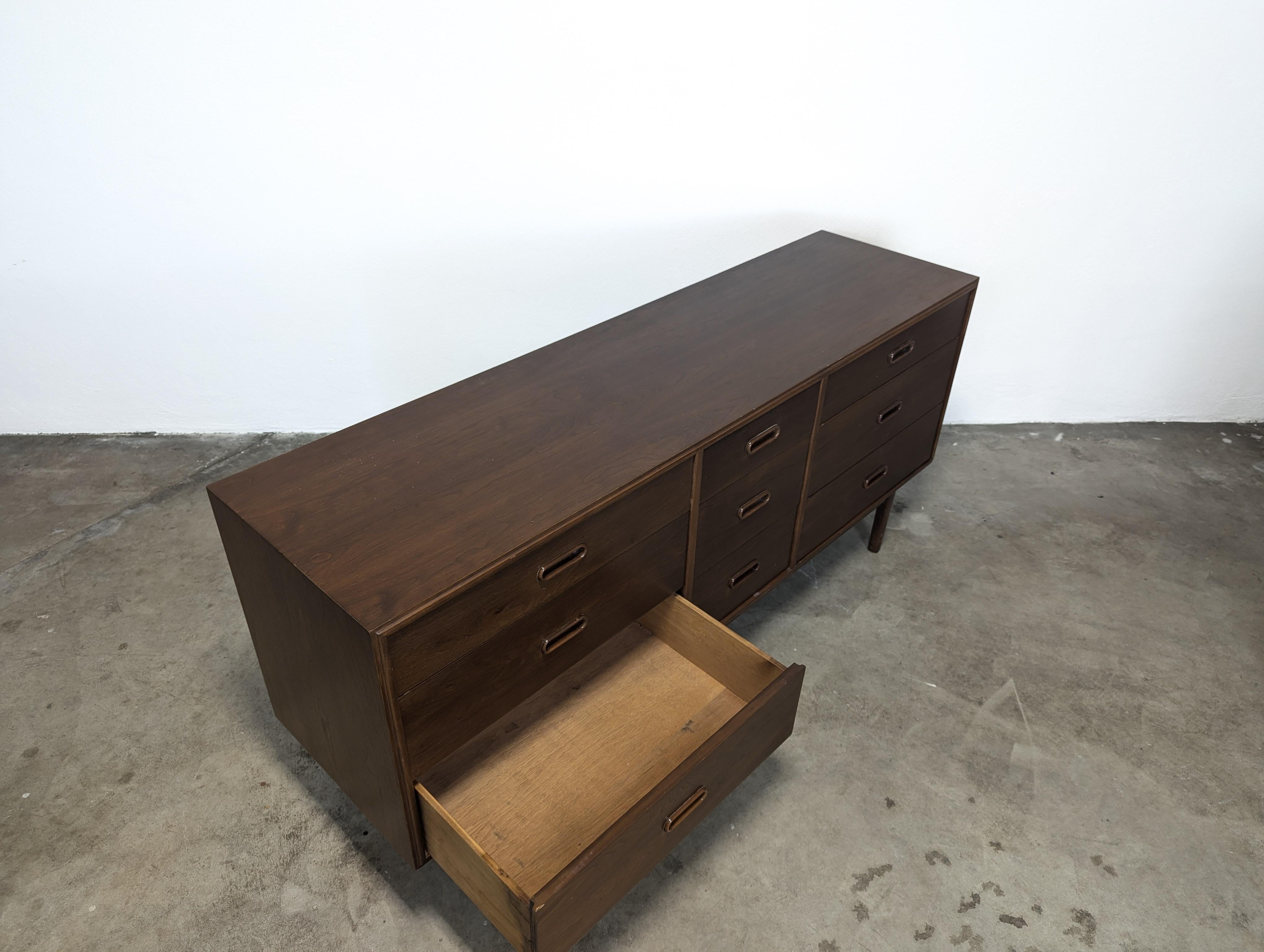 Mid Century Modern Walnut Lowboy Dresser by Jack Cartwright for Founders, c1960s 2