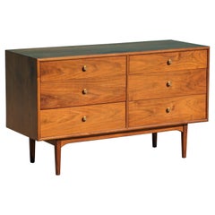 Mid Century Modern Walnut Lowboy Dresser by Kipp Stewart for Drexel, c1960s