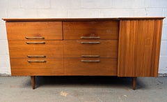 Mid-Century Modern Walnut Lowboy Dresser by Young Mfg.