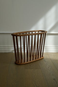 Mid Century Modern Walnut Magazine Rack by Arthur Umanoff