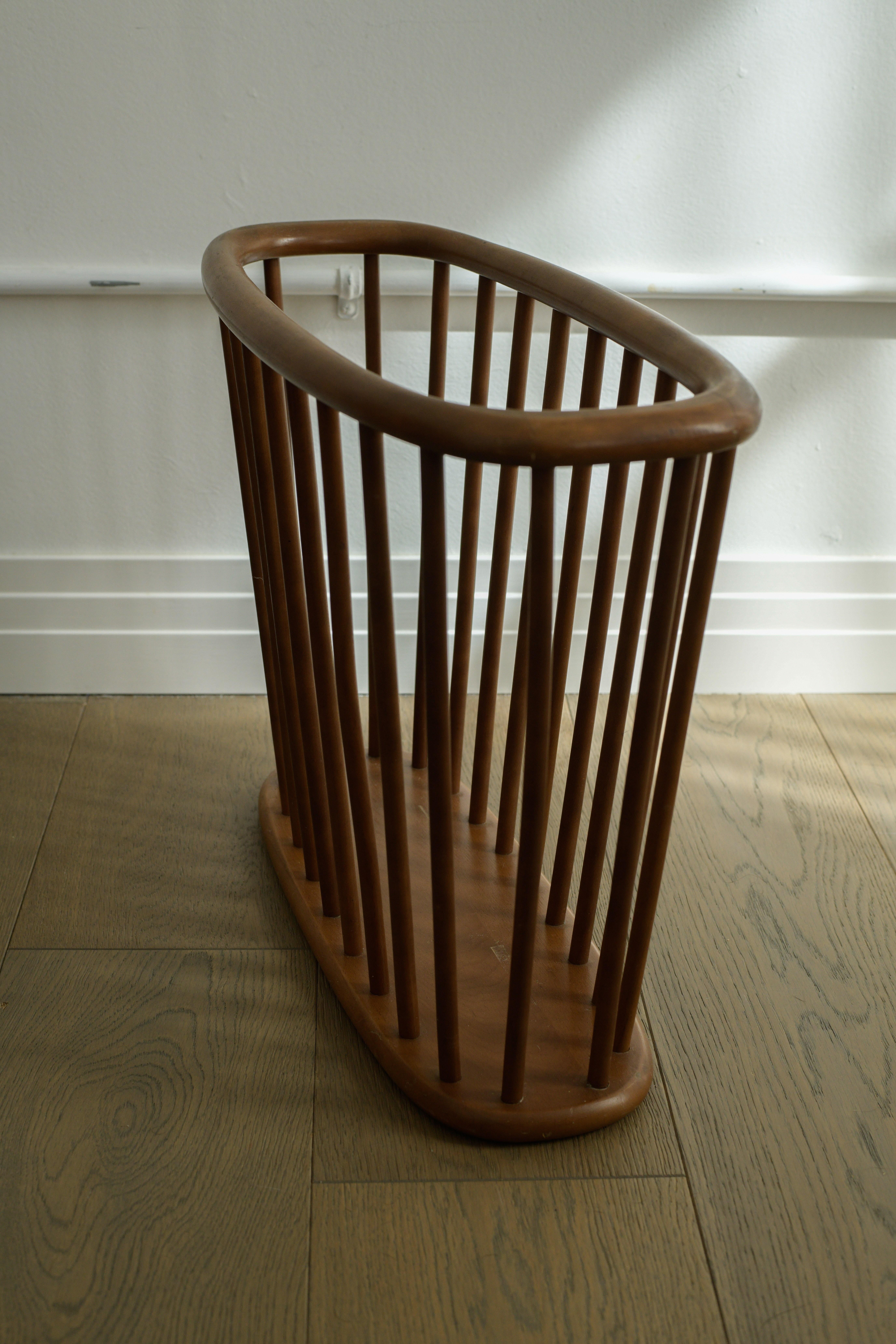Mid-Century Modern Mid Century Modern Walnut Magazine Rack by Arthur Umanoff For Sale