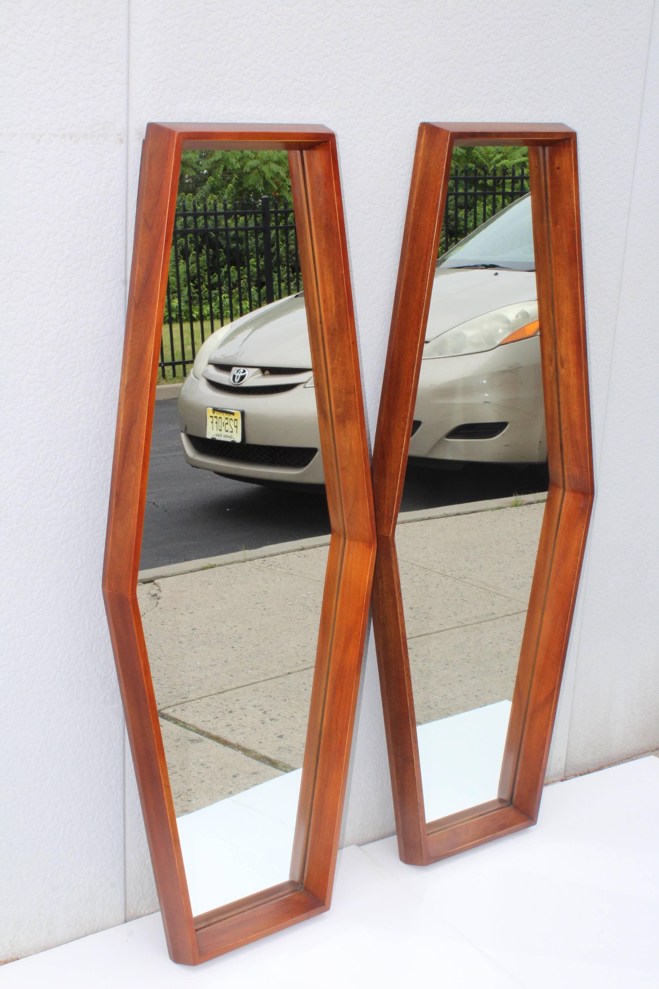 Mid-Century Modern Walnut Mirrors 1