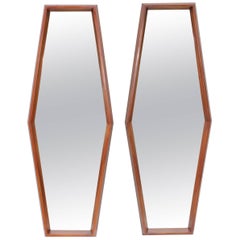 Mid-Century Modern Walnut Mirrors
