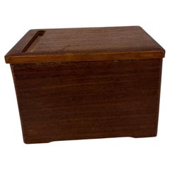 Mid century Modern Walnut Musical Unique Cigarette Dispenser Box