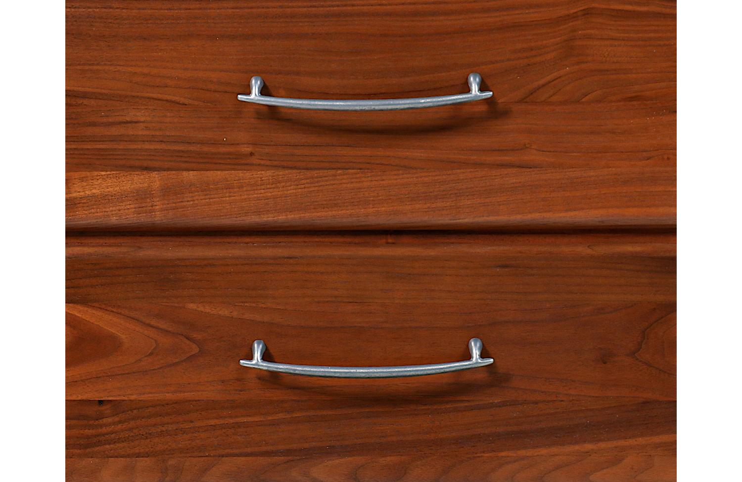 Expertly Restored - Mid-Century Modern Walnut Night Stands by Ace-Hi For Sale 1