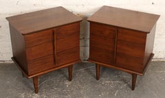 Mid-Century Modern Walnut Night Stands by United Furniture