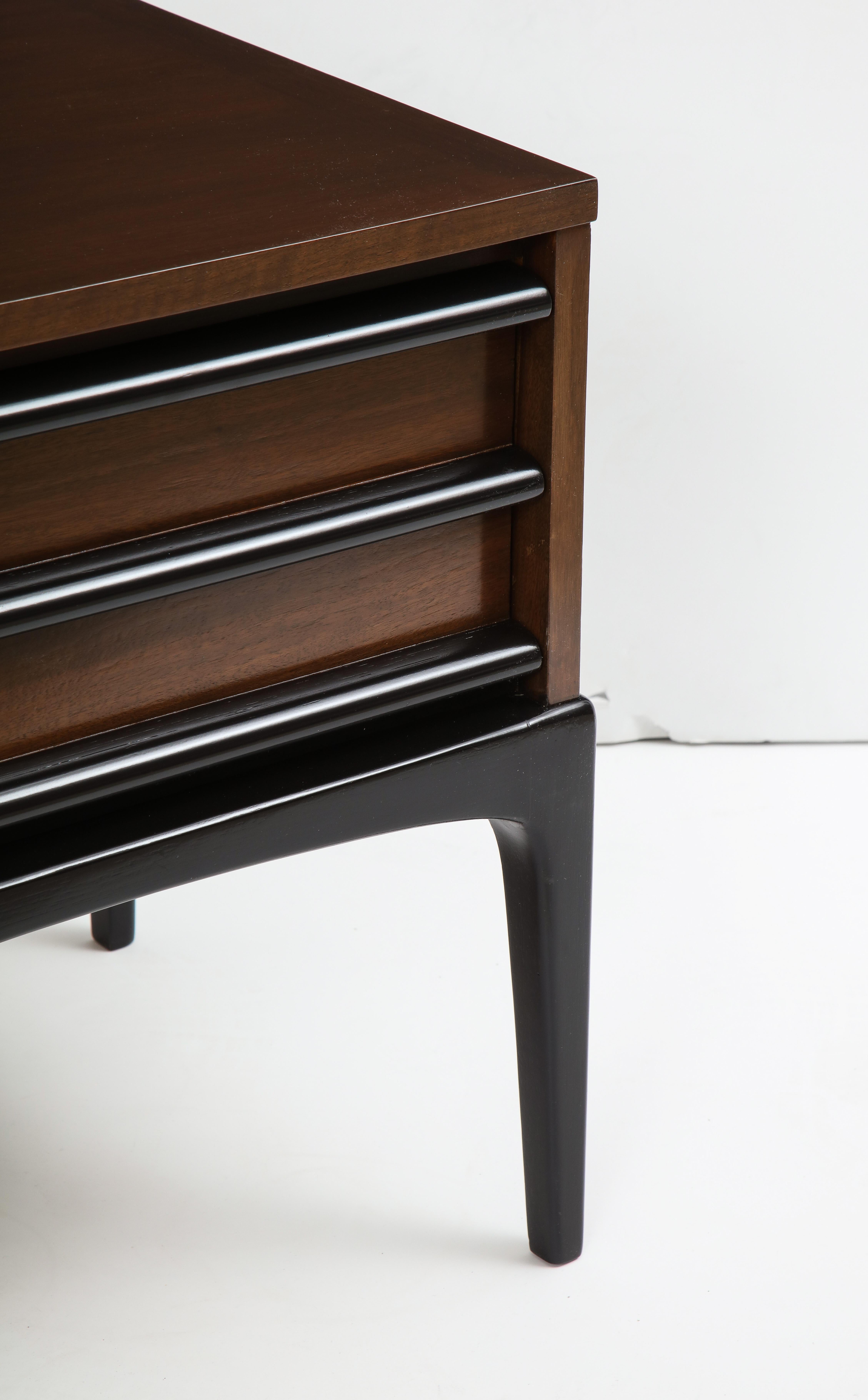 American Mid-Century Modern Walnut Nightstands