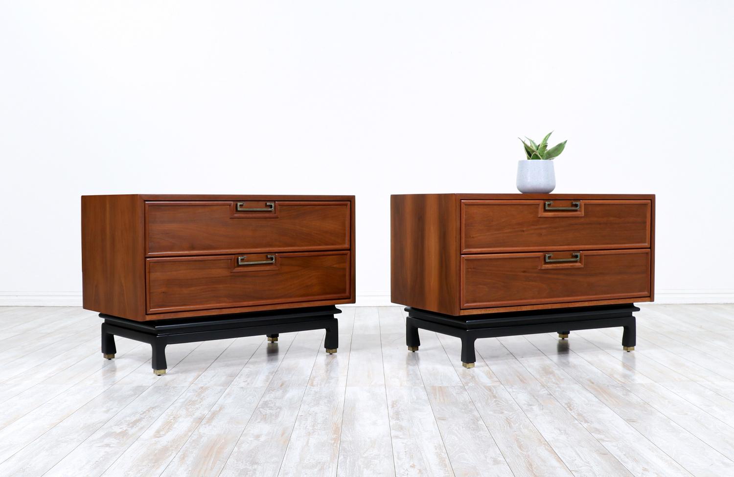 Patinated Expertly Restored - Mid-Century Modern Night Stands by American of Martinsville