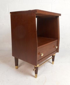 Mid-Century Modern Walnut Nightstand