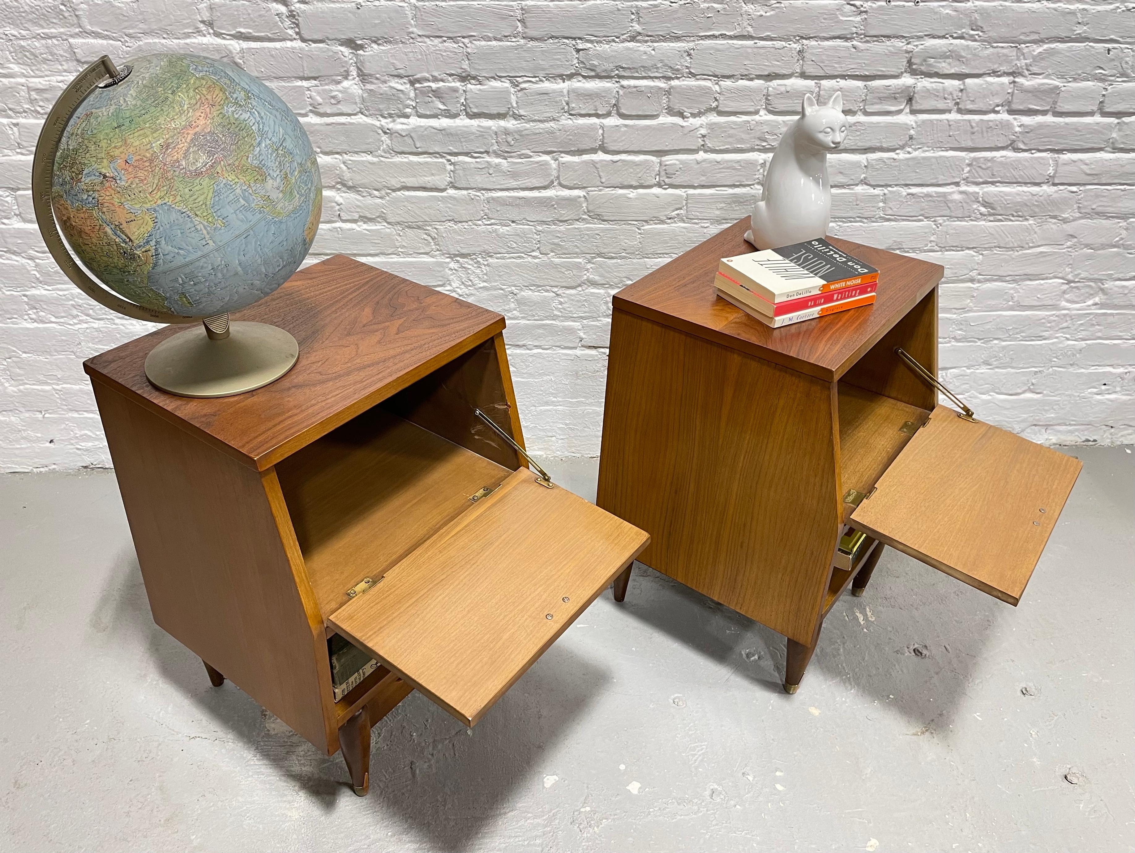 Mid-Century Modern Mid Century MODERN Walnut NIGHTSTANDS by Hooker Mainline, c. 1960's