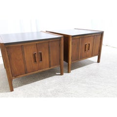 Mid-Century Modern Walnut Nightstands by Jack Cartwright for Founders - A Pair