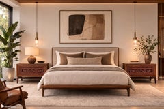 Mid-Century Modern Walnut Nightstands by Maurice Bailey for Monteverdi Young