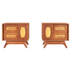 Mid-Century Modern Walnut Nightstands by Young Mfg.