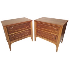 Mid-Century Modern Walnut Nightstands