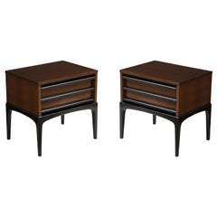 Mid-Century Modern Walnut Nightstands