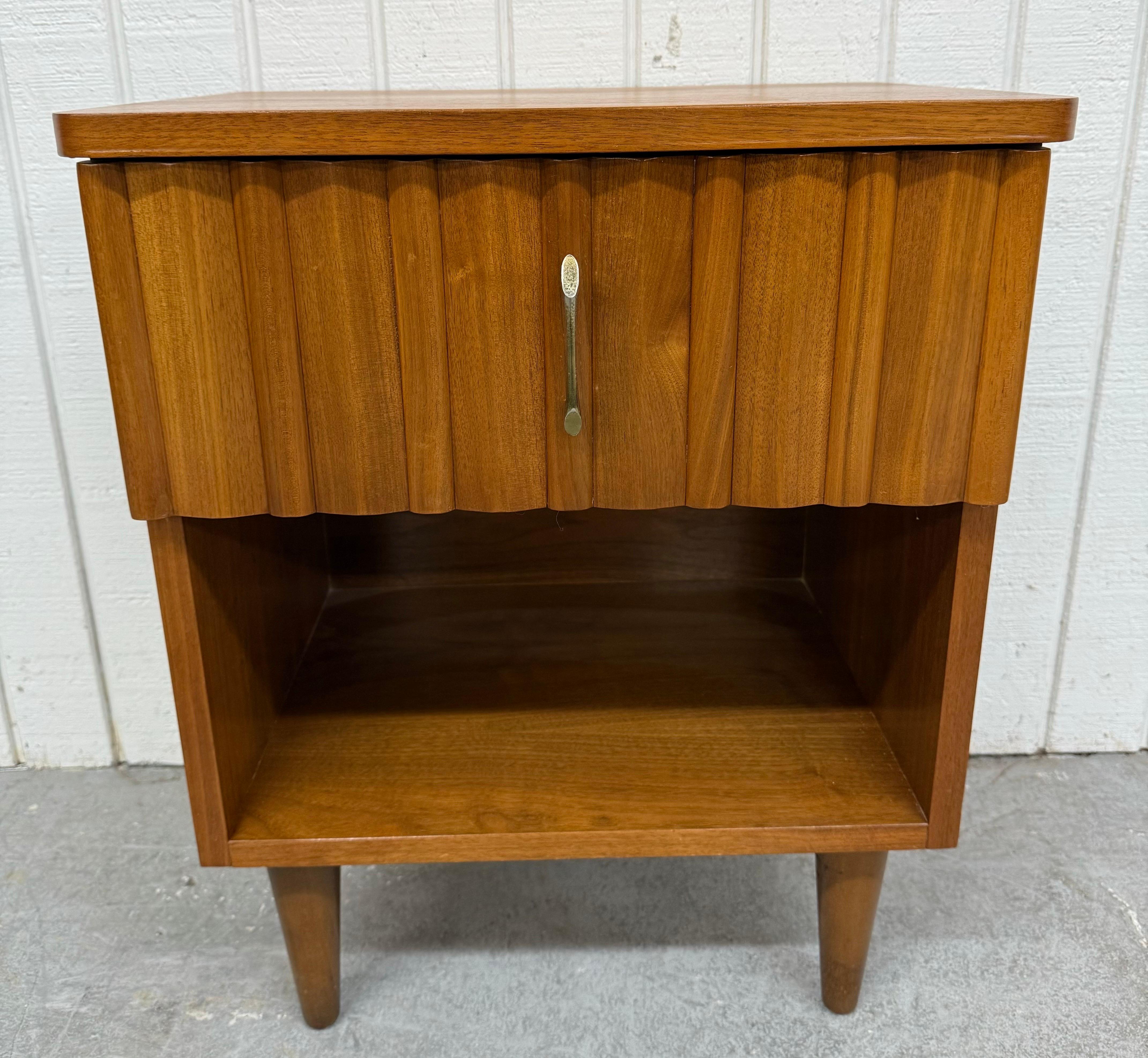 20th Century Mid-Century Modern Walnut Nightstands - Set of 2