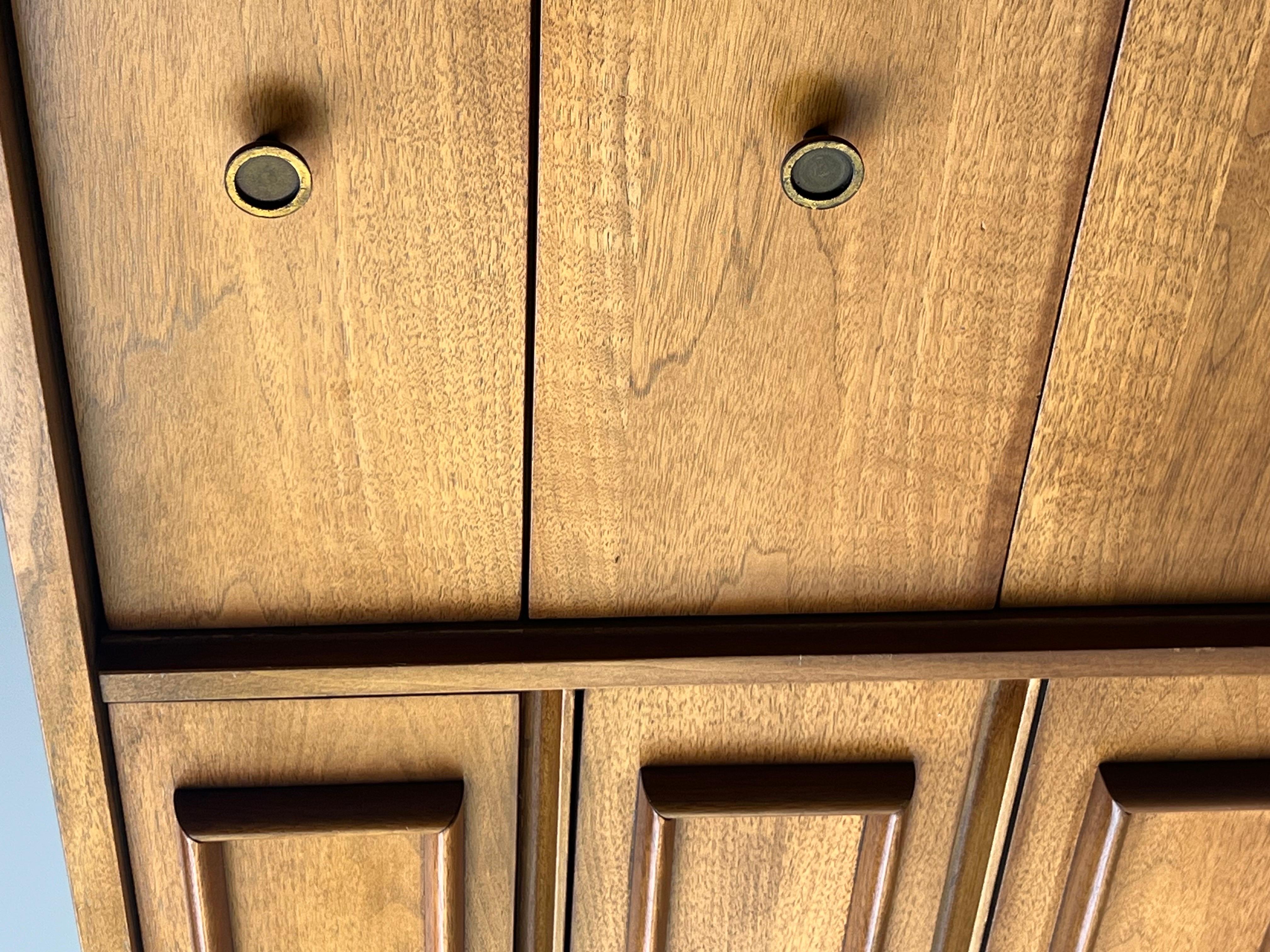 Mid Century Modern Walnut Nine Drawer Dresser 1