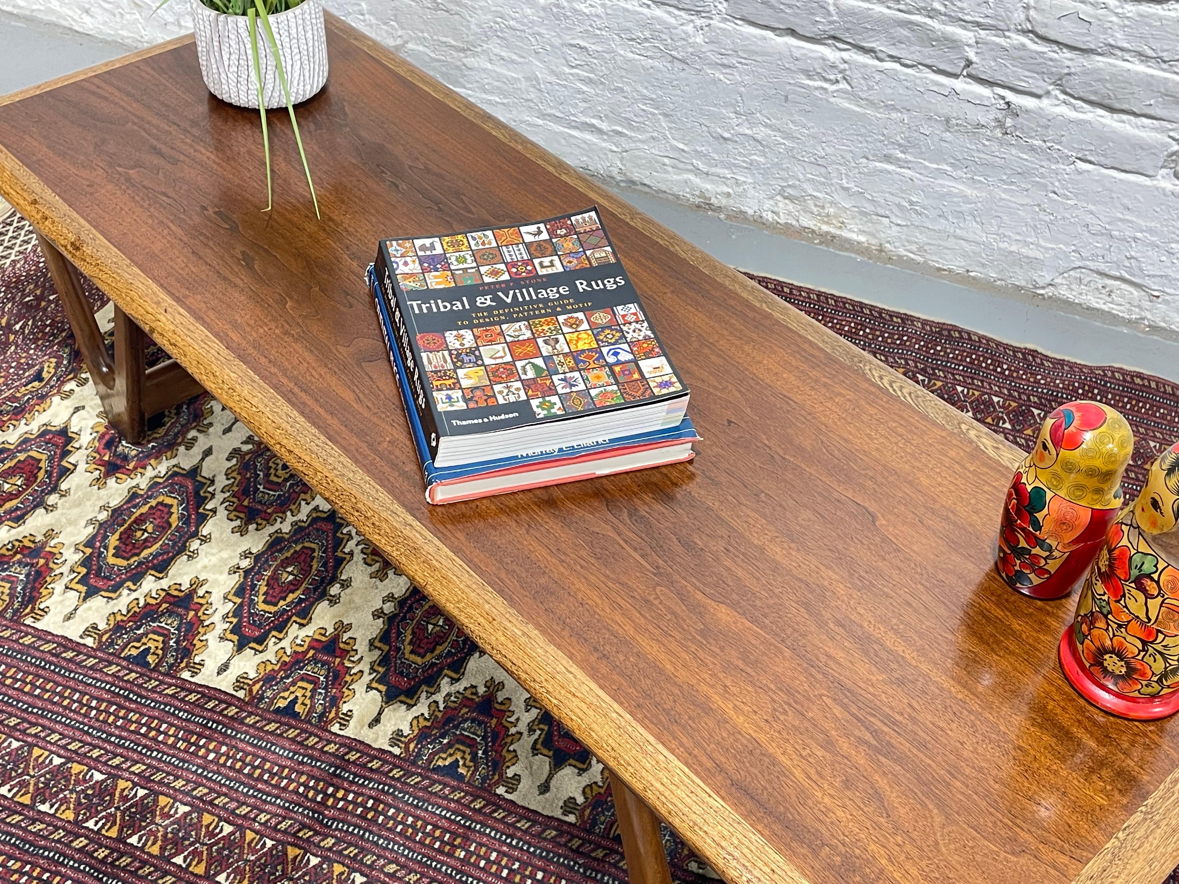 Mid Century Modern Walnut + Oak COFFEE TABLE by Lane Perception For Sale 1