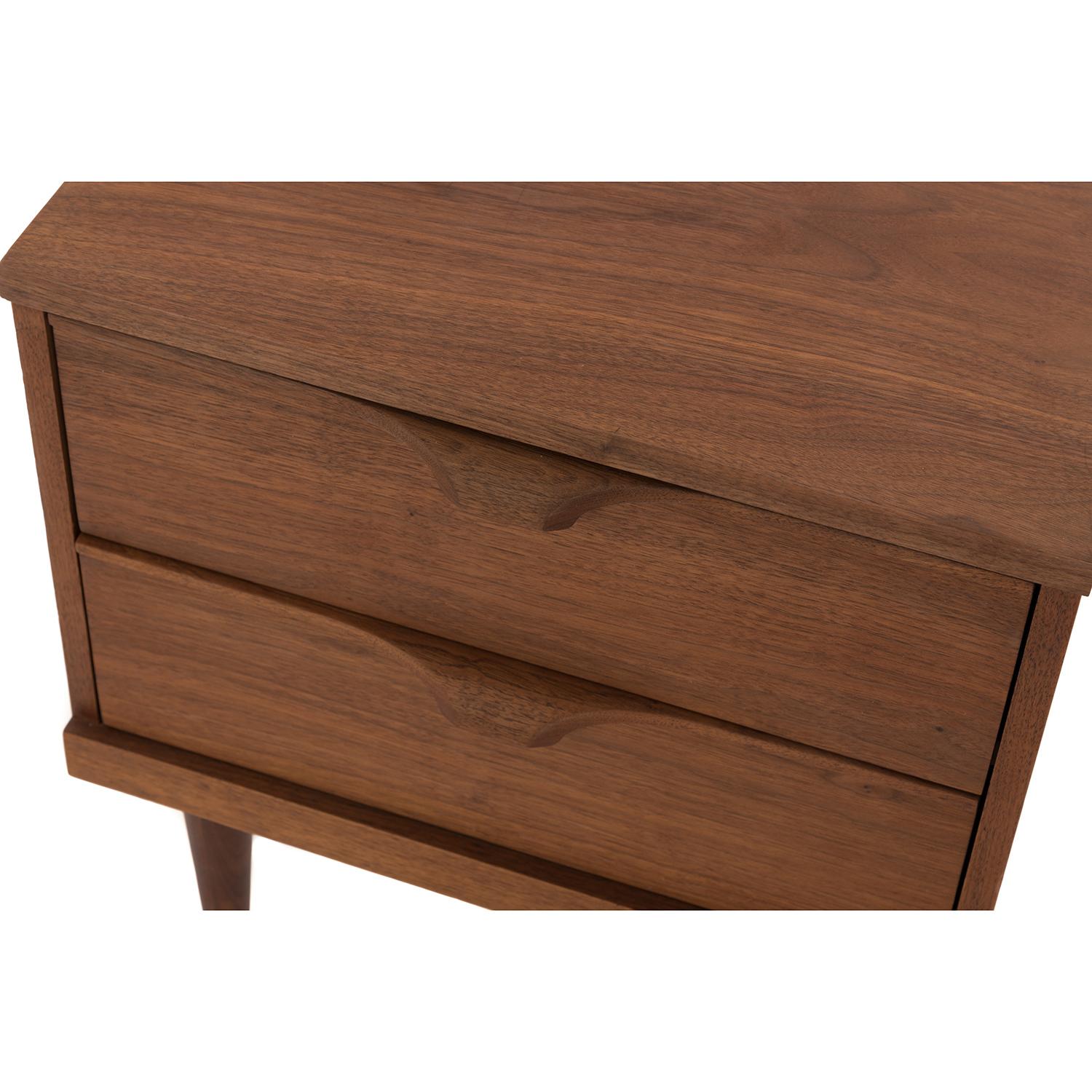 Mid-Century Modern Walnut Occasional Two-Drawer Chest In Excellent Condition In Minneapolis, MN