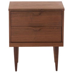 Mid-Century Modern Walnut Occasional Two-Drawer Chest