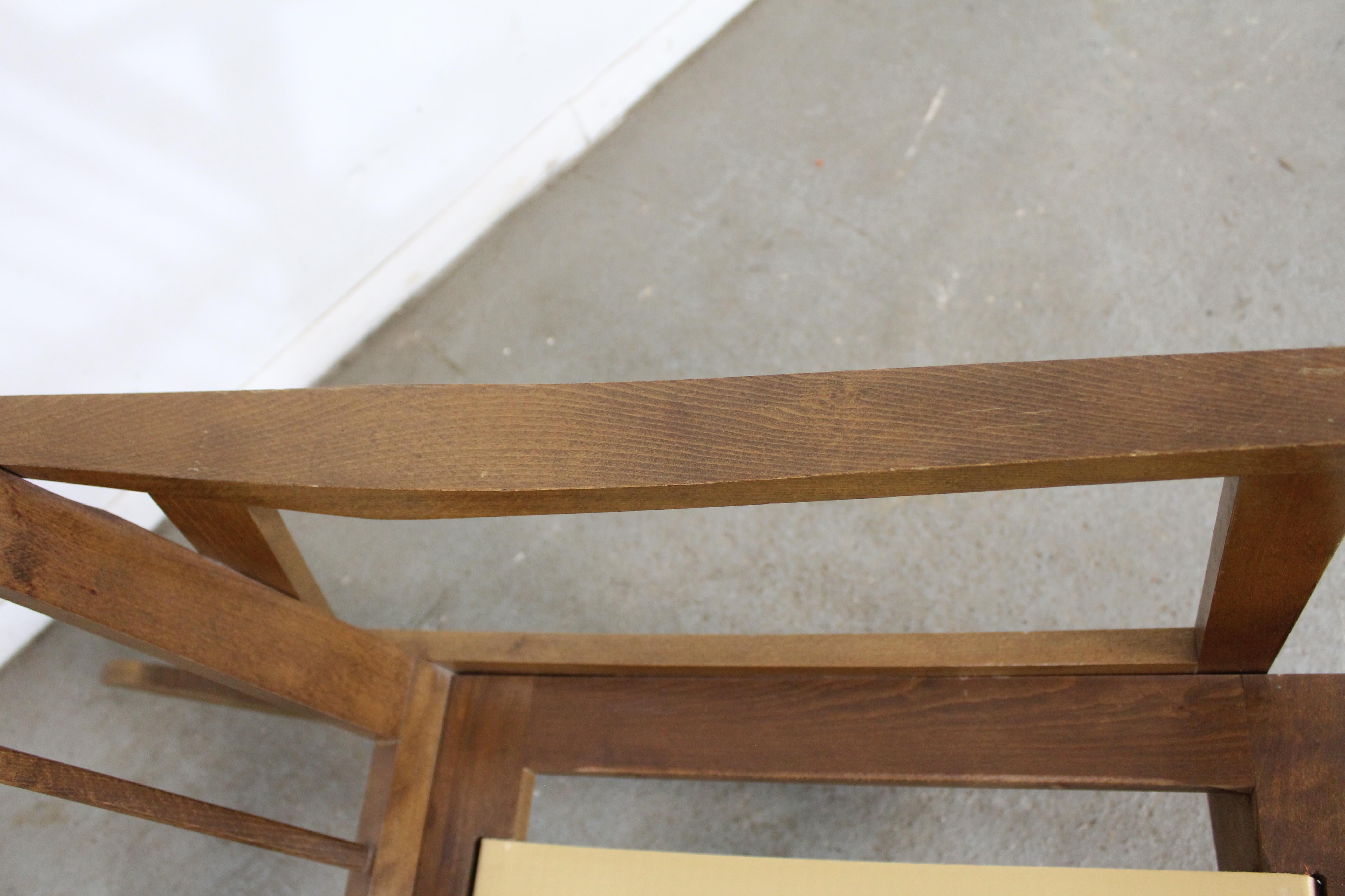 Mid-Century Modern Walnut Open Arm Rocking Chair For Sale 14