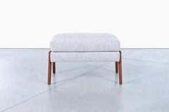 Mid-Century Modern Walnut Ottoman