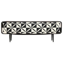 Mid-Century Modern Walnut Patterned Sideboard, 1960s