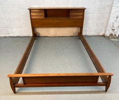 Mid-Century Modern Walnut Queen Bed Frame by Kent-Coffey