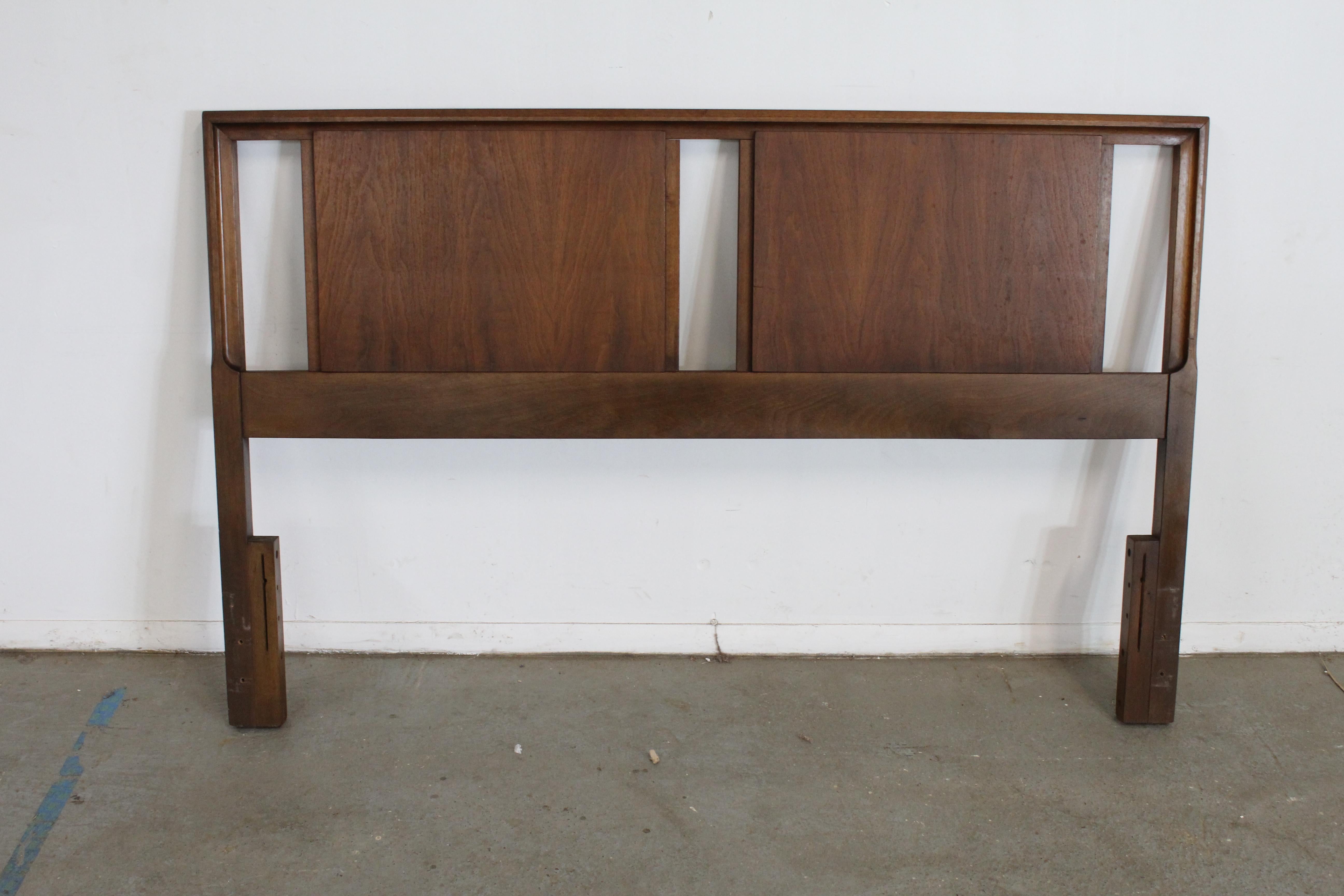 Mid-Century Modern Walnut Queen/ Full Size Headboard 10