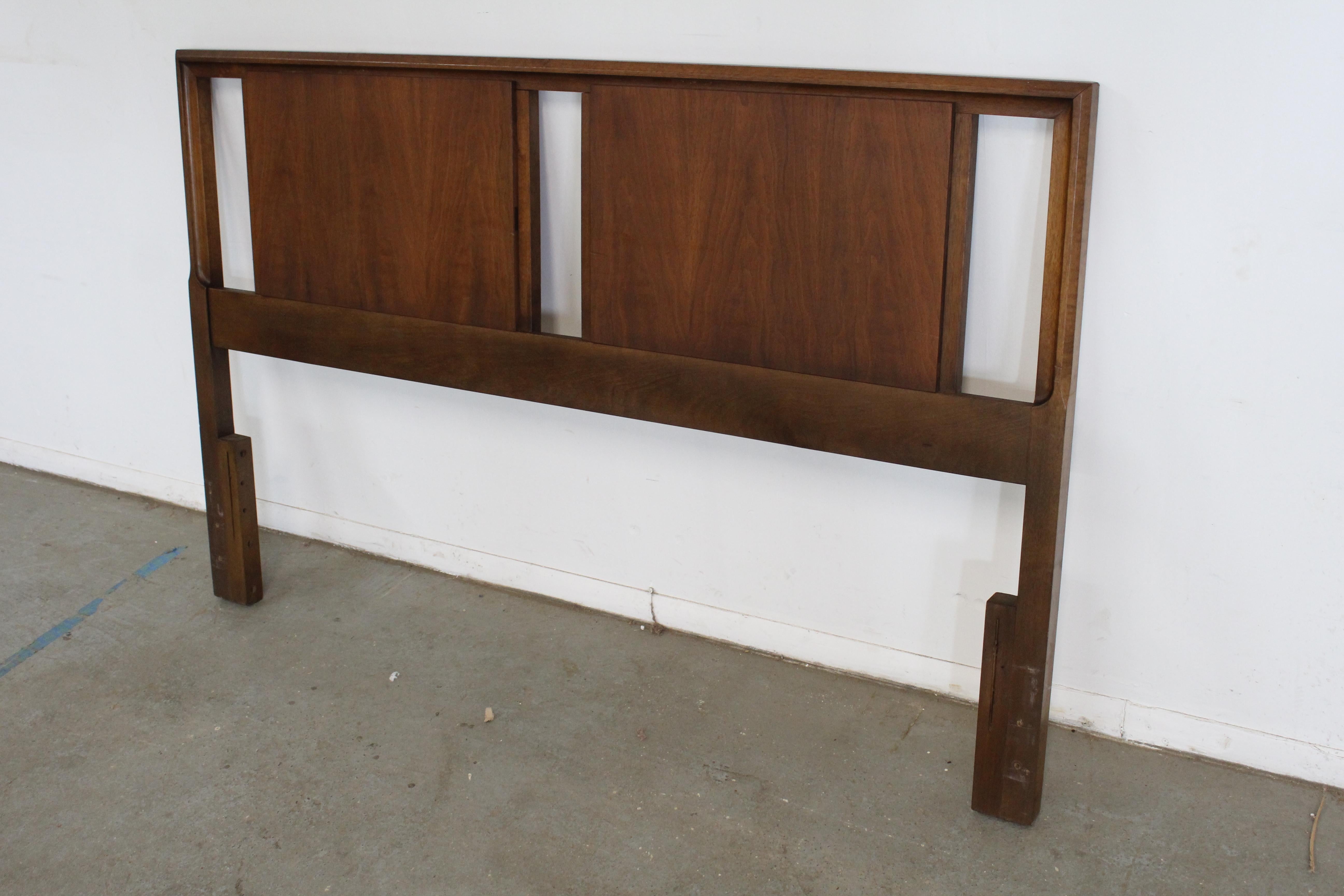 American Mid-Century Modern Walnut Queen/ Full Size Headboard