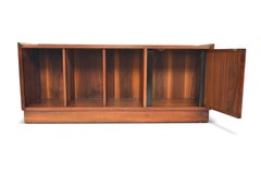 Mid-Century Modern Walnut Record Storage Credenza by Dillingham
