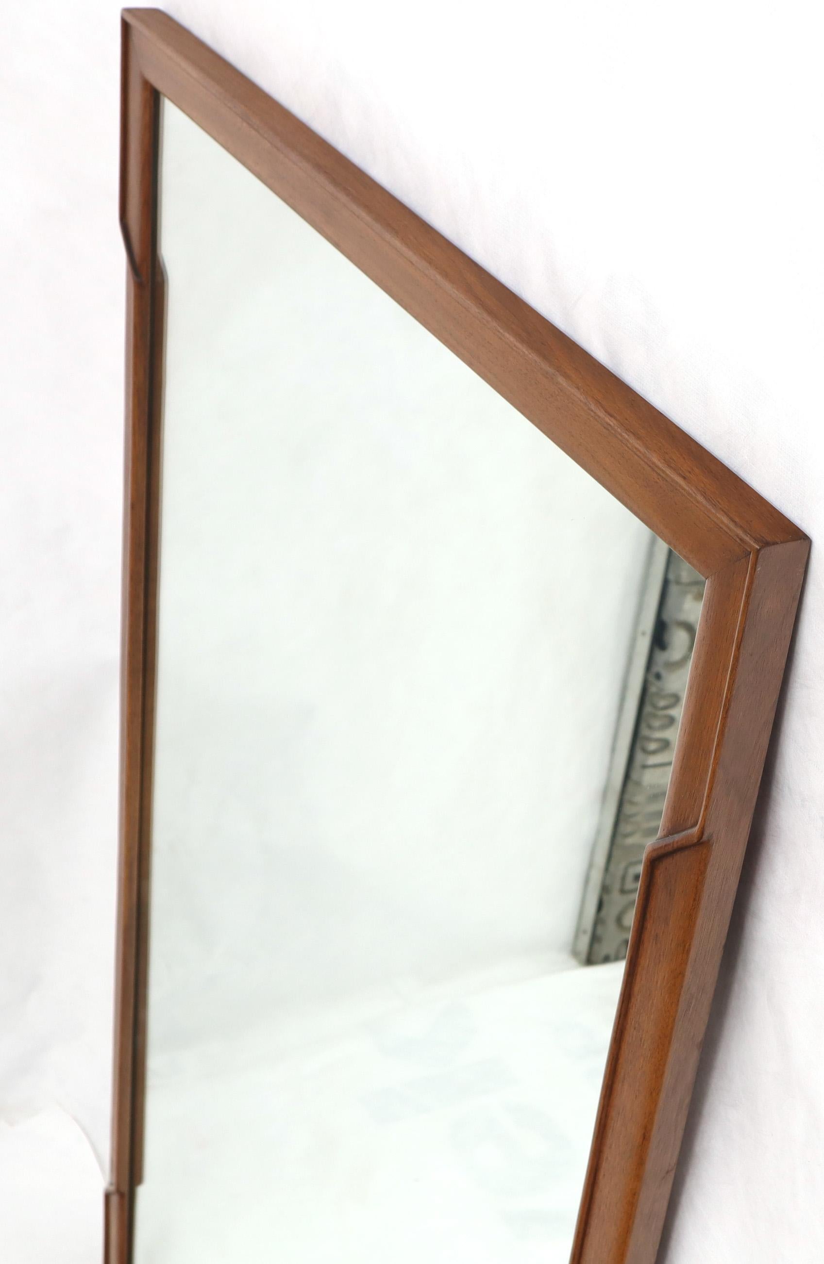 20th Century Mid-Century Modern Walnut Rectangular Mirror by John Stuart For Sale