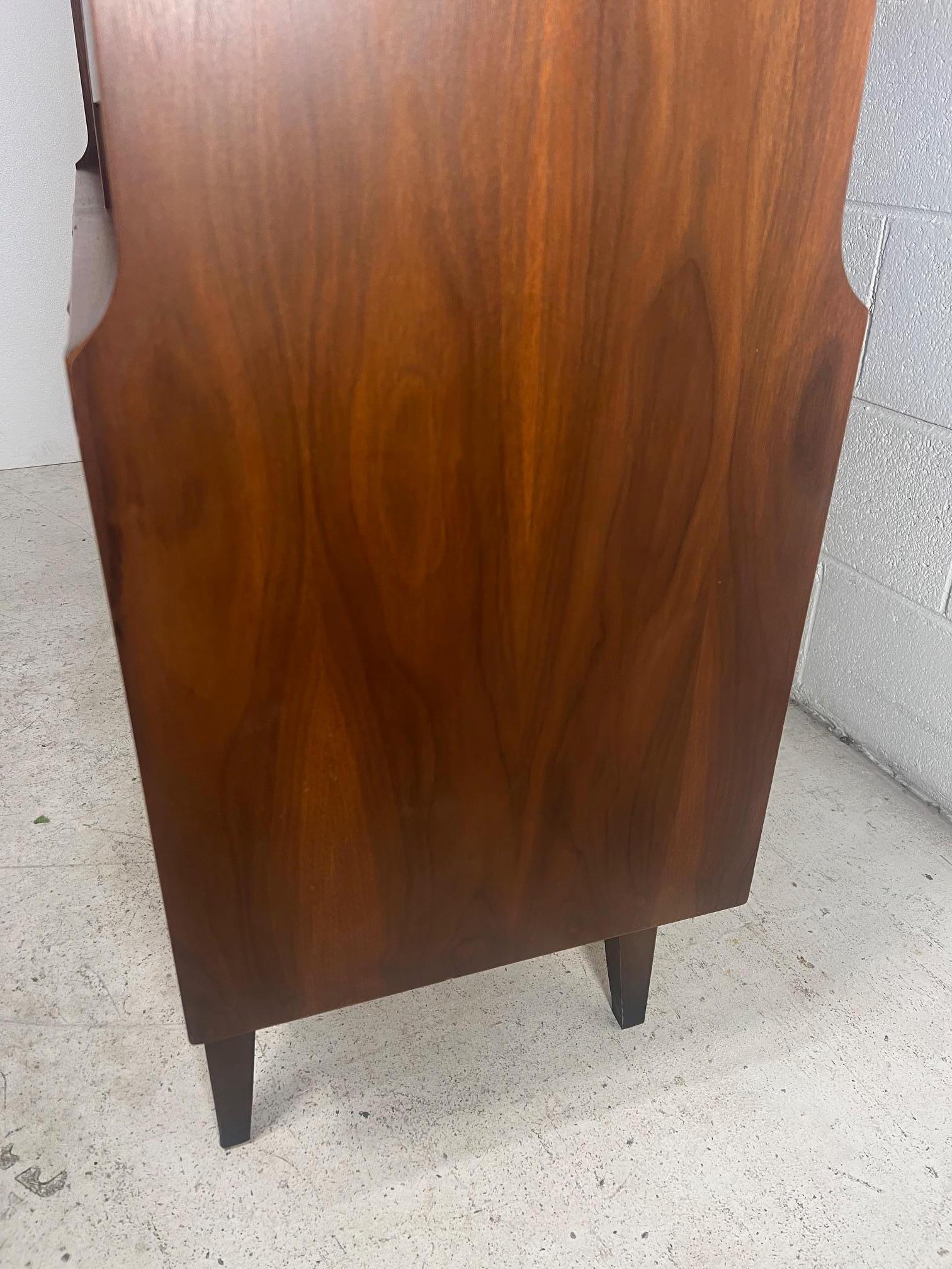 Mid Century Modern Walnut Room Divider By J.B. Van Sciver Free Standing 3