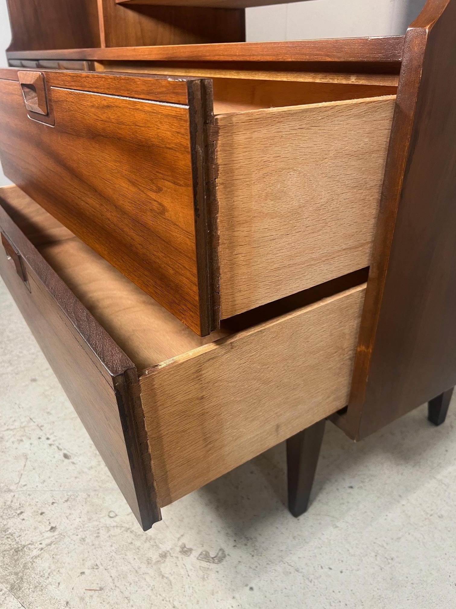 Mid Century Modern Walnut Room Divider By J.B. Van Sciver Free Standing 1