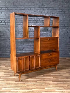 Mid-Century Modern Walnut Room Divider or Bookshelf by J.B. Van Sciver