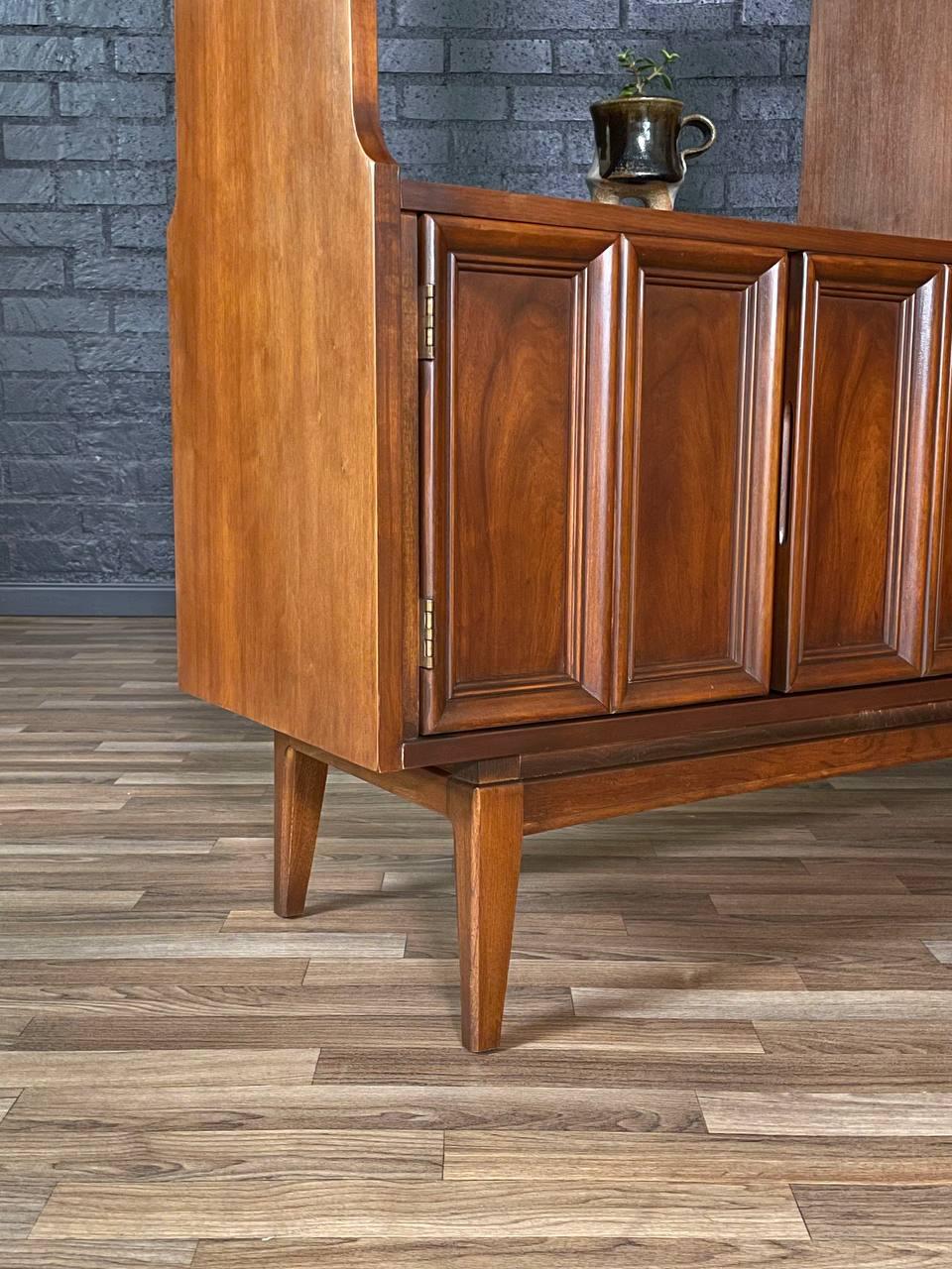 Mid-Century Modern Walnut Room Divider or Bookshelf by J.B. Van Sciver 2