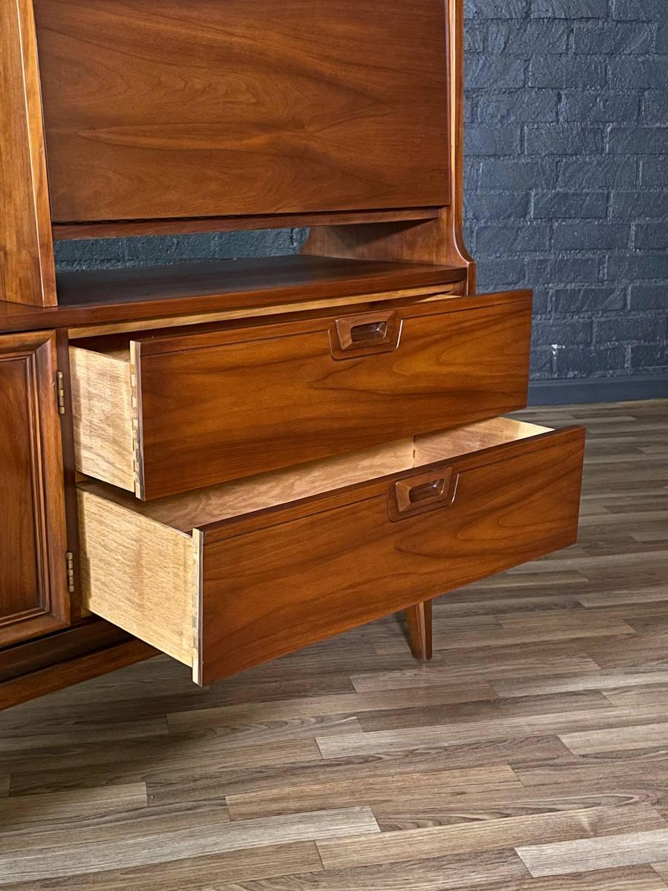 Mid-Century Modern Walnut Room Divider or Bookshelf by J.B. Van Sciver 4