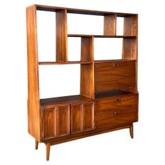 Mid-Century Modern Walnut Room Divider or Bookshelf by J.B. Van Sciver