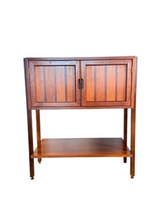 Mid Century Modern Walnut & Rosewood inlay Cabinet / Wall Unit