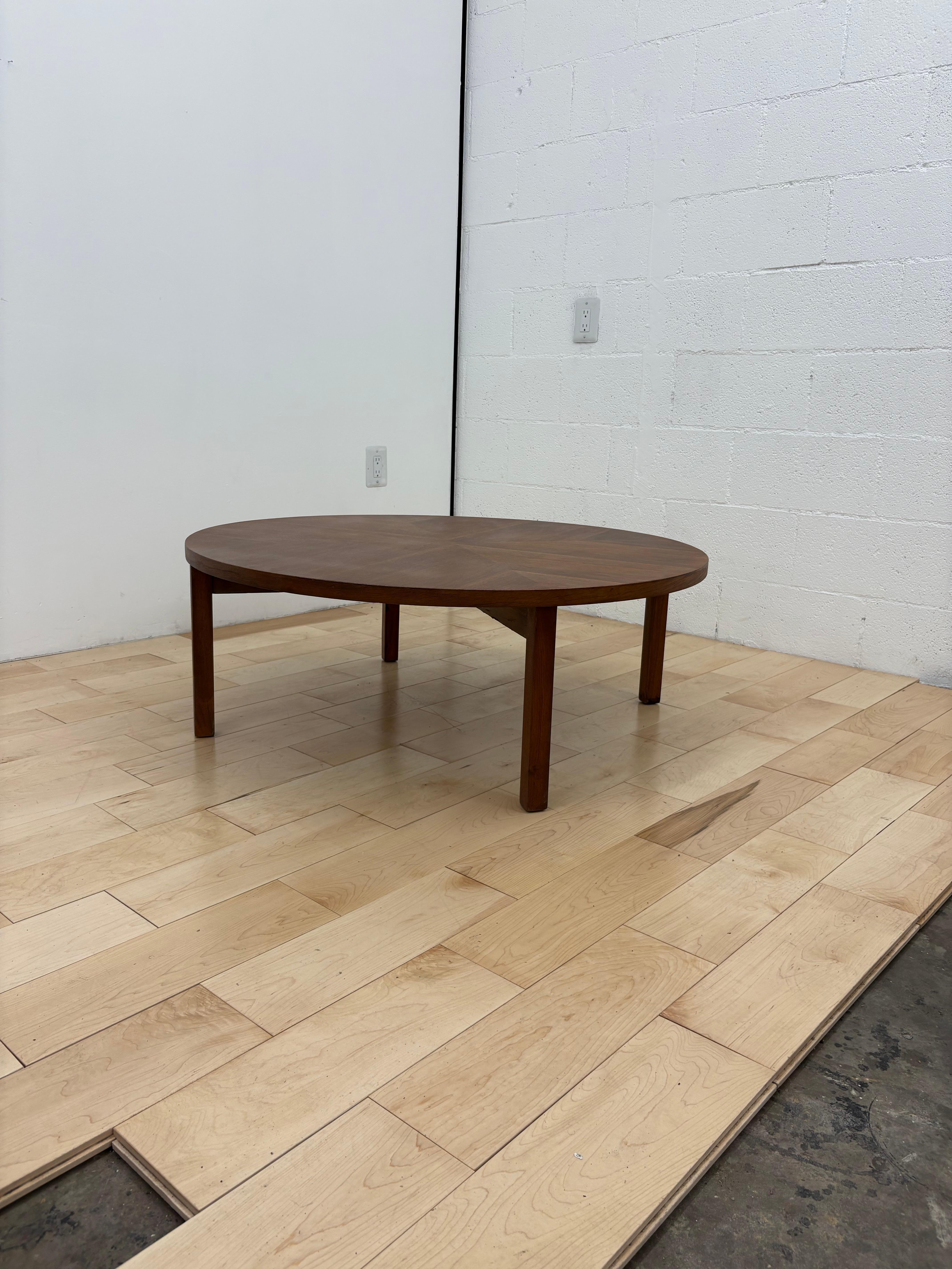 Mid-Century Modern Walnut Round Coffee Table with Nesting Tables, 1960s 5