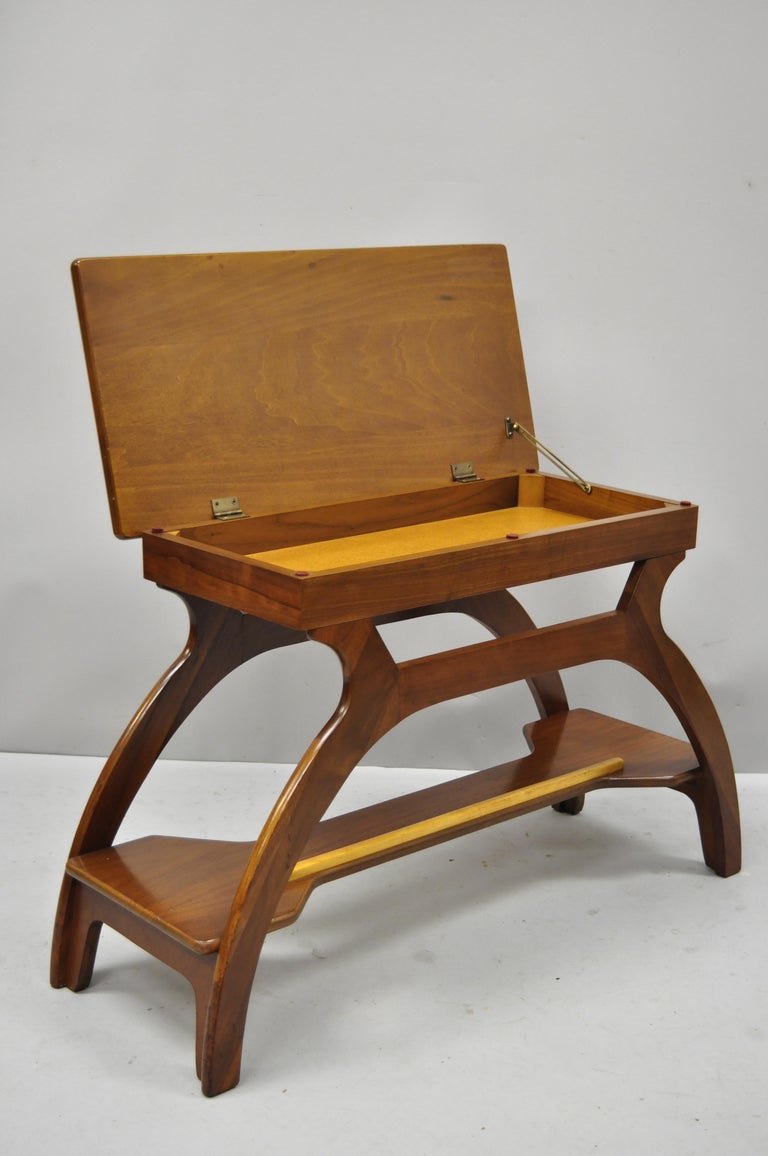 Mid century 2024 modern piano bench