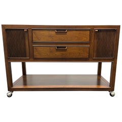 Mid-Century Modern Walnut Server w/ Warmer by Drexel