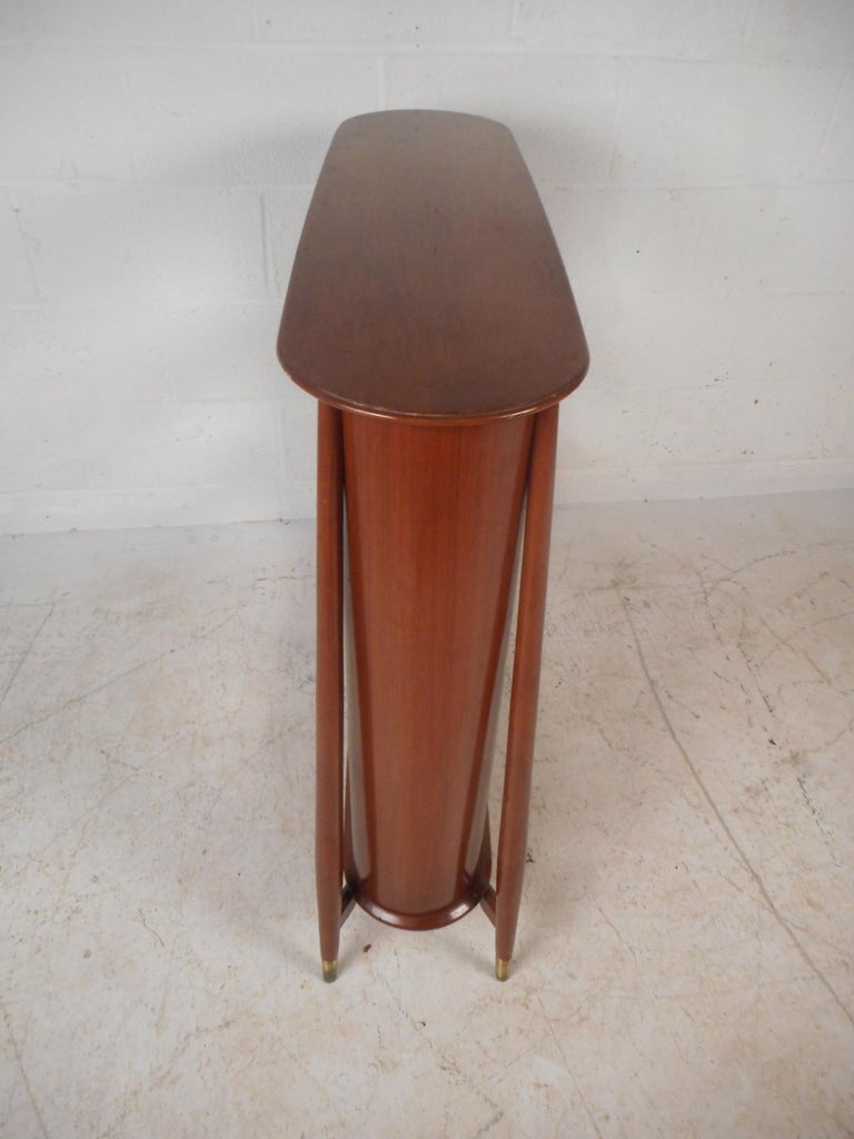 MidCentury Modern Walnut Shelf or Telephone Table at 1stDibs