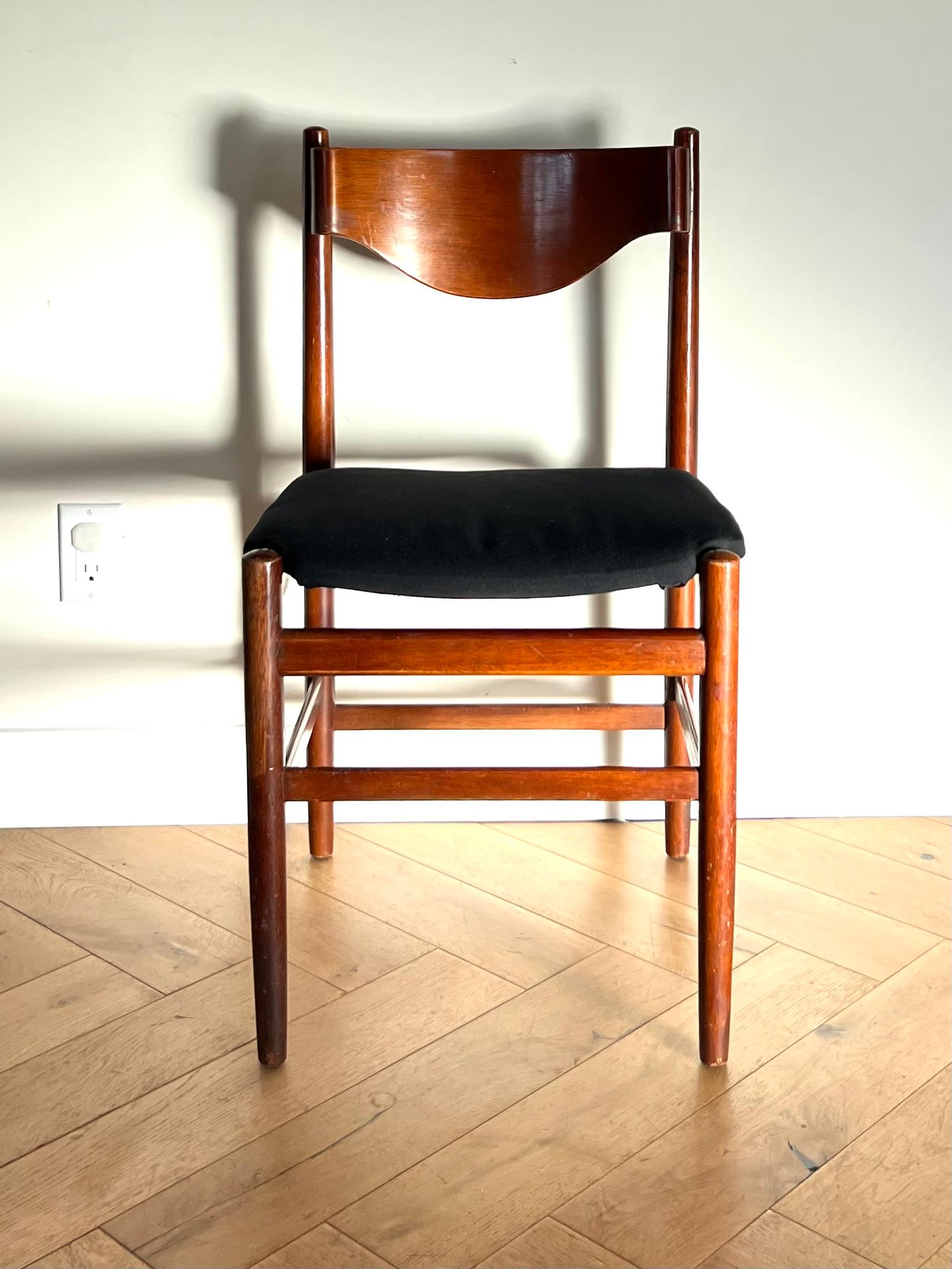 Mid century modern walnut side chair by Borneo Int’l, 1960s 3