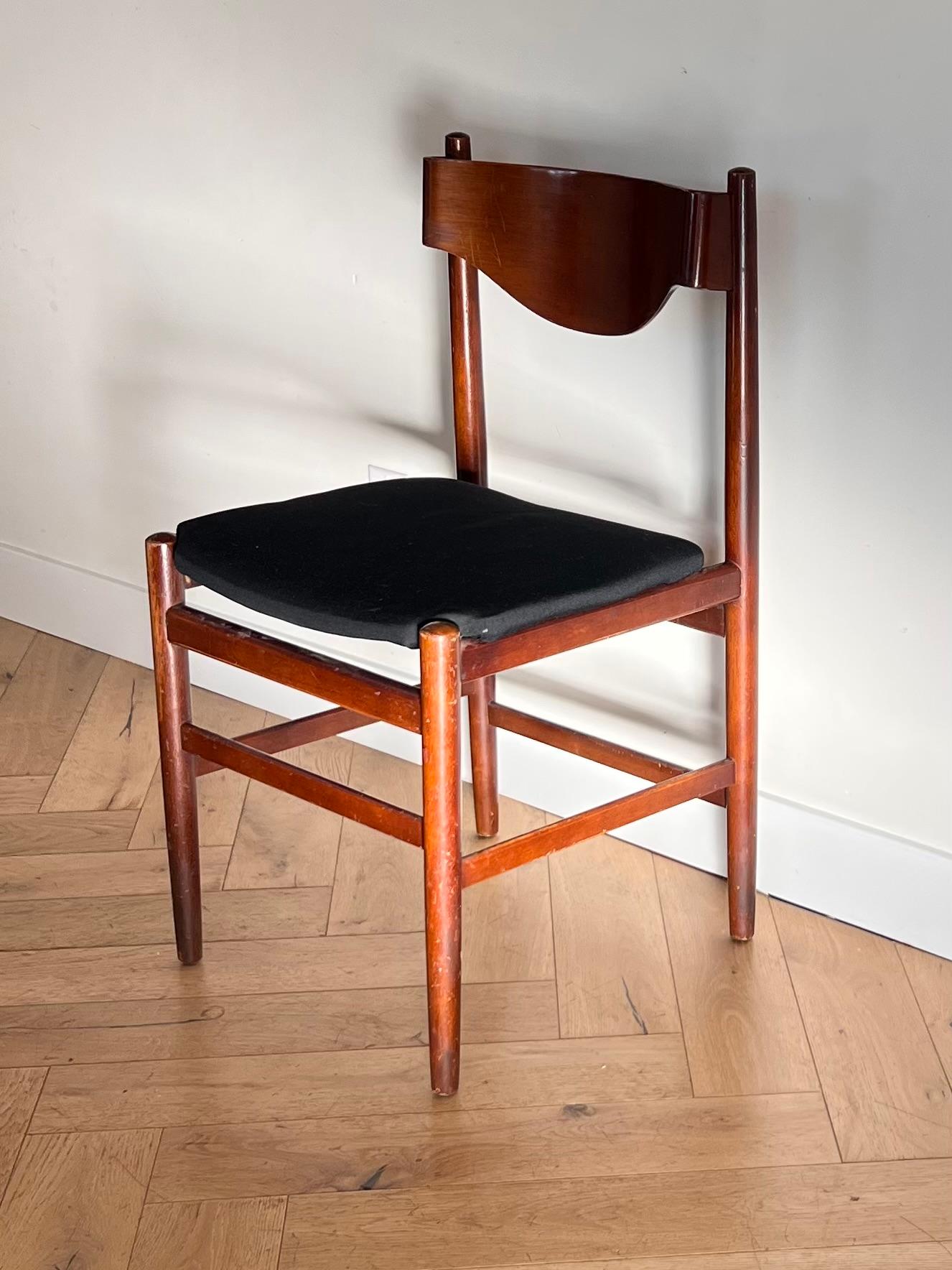 Mid century modern walnut side chair by Borneo Int’l, 1960s 2